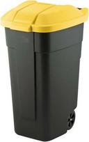 Curver Waste Bin 110L Black Yellow