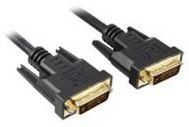 Sharkoon 3m DVI-D to DVI-D (24+1) - 3 m - DVI-D - DVI-D - Juodas - Male connector / Male connector