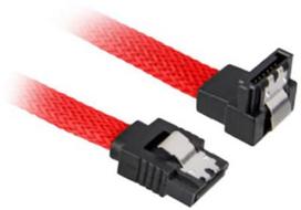 sata 3 kabelis - Sharkoon SATA 3 - 0.45 m - SATA III - SATA 7-pin - SATA 7-pin - Male connector / Male connector - Juodas,Raudona - 1 nuotrauka