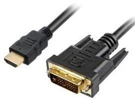 Sharkoon 1m - HDMI/DVI-D - 1 m - HDMI - DVI-D - Male - Male - 1920 x 1080 pikselių