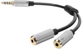Sharkoon Kabelis Adapteris 2x3,5 3 Pin > 1x 3,5mm 4 Pin