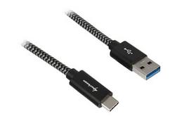 Sharkoon USB 3.1 A-C juodas / pilkas 0.5m - Aluminum + Braid