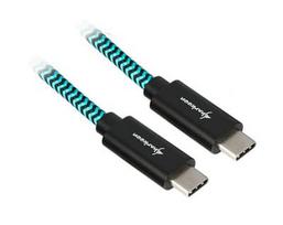 Sharkoon USB 3.1 A-C juodas / blue 1.0m - Aluminum + Braid