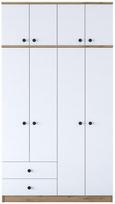 Spinta Kalune Design BA121 - 2696, balta/riešuto, 42.5 cm x 120 cm x 216.8 cm