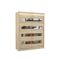 Spinta ADRK Baltic LED, rusva, 58 cm x 150 cm x 200 cm, su veidrodžiu