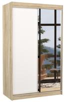 Spinta ADRK Rewena 120, balta/rusva, 58 cm x 120 cm x 200 cm, su veidrodžiu
