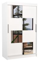 Spinta ADRK Lugano 120, balta, 58 cm x 120 cm x 200 cm, su veidrodžiu