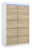 Spinta ADRK Benisso LED, balta/rusva, 58 cm x 120 cm x 200 cm