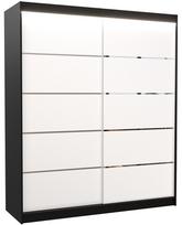 Spinta ADRK Spectra 180 LED, balta/juoda, 58 cm x 180 cm x 215 cm