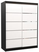 Spinta ADRK Luft LED, skaidri/balta/juoda, 58 cm x 150 cm x 200 cm