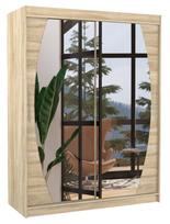 Spinta ADRK Alen 150, rusva, 58 cm x 150 cm x 200 cm, su veidrodžiu