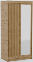 Spinta ADRK Delia, ruda, 100 cm x 60 cm x 205 cm, su veidrodžiu