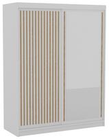 Spinta ADRK Delia 160, balta, 60 cm x 160 cm x 205 cm, su veidrodžiu