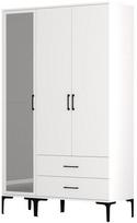 Spinta Kalune Design Kumsal RT, balta, 47.5 cm x 120 cm x 201.4 cm, su veidrodžiu