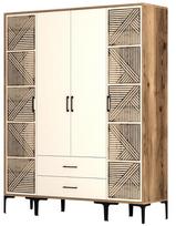 Spinta Kalune Design Kumsal PTP, kreminė/riešuto, 47.5 cm x 160 cm x 201.4 cm