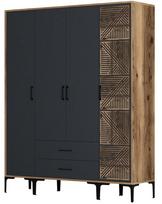 Spinta Kalune Design Kumsal STP, antracito/riešuto, 47.5 cm x 160 cm x 201.4 cm