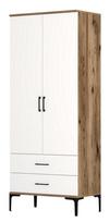 Spinta Kalune Design Kumsal T, balta/riešuto, 201.4 cm x 80 cm x 47.5 cm
