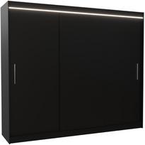 Spinta ADRK Antos LED, juoda, 250 cm x 58 cm x 215 cm
