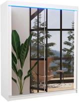 Spinta ADRK Morgan LED, balta, 58 cm x 180 cm x 215 cm, su veidrodžiu