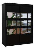 Spinta ADRK Florento 150, juoda, 58 cm x 150 cm x 200 cm, su veidrodžiu