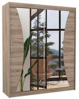 Spinta ADRK Charlotte 180, ruda/rusva, 58 cm x 180 cm x 215 cm, su veidrodžiu