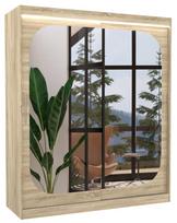 Spinta ADRK Arizona LED, rusva, 58 cm x 180 cm x 215 cm, su veidrodžiu