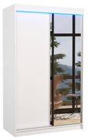Spinta ADRK Rewena LED, balta, 58 cm x 120 cm x 200 cm, su veidrodžiu