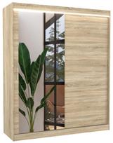 Spinta ADRK Tom LED, rusva, 58 cm x 180 cm x 215 cm, su veidrodžiu