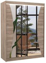 Spinta ADRK Max LED, ruda/rusva, 58 cm x 150 cm x 200 cm, su veidrodžiu