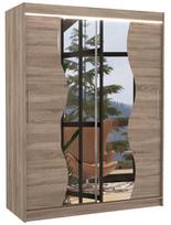 Spinta ADRK Renzo 150, ruda/rusva, 58 cm x 150 cm x 200 cm, su veidrodžiu