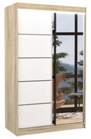 Spinta ADRK Nicea LED, ruda/balta/rusva, 58 cm x 120 cm x 200 cm, su veidrodžiu