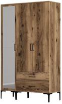 Spinta Kalune Design Kumsal RT, riešuto, 47.5 cm x 120 cm x 201.4 cm, su veidrodžiu