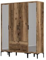 Spinta Kalune Design Kumsal RTR, riešuto, 47.5 cm x 160 cm x 201.4 cm, su veidrodžiu