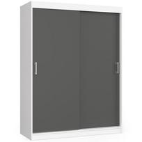 Spinta Akord 150 CLP, balta/pilka, 60 cm x 150 cm x 200 cm, su veidrodžiu