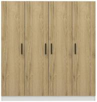 Spinta Kalune Design Kale 2701, balta/riešuto, 52 cm x 180 cm x 190 cm