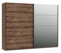 Spinta Forte Jacky JCKS124T2-N09T, tamsaus ąžuolo, 61 cm x 270 cm x 210 cm, su veidrodžiu