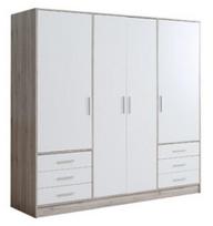 Spinta Forte Jupiter JPTS86T-T19F, balta/tamsiai ruda, 60 cm x 206.5 cm x 200 cm