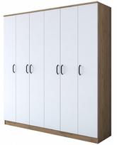 Spinta Kalune Design BA114 - 2274, balta/riešuto, 47.3 cm x 180 cm x 190.8 cm
