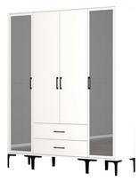 Spinta Kalune Design Kumsal RTR, balta, 47.5 cm x 160 cm x 201.4 cm, su veidrodžiu