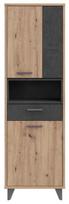 Spinta Forte Carryhome RVXS715-C772, ąžuolo/tamsiai pilka, 41.5 cm x 59.8 cm x 192.4 cm