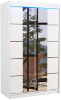 Spinta ADRK Genua LED, balta, 58 cm x 120 cm x 200 cm, su veidrodžiu
