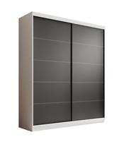 Spinta ADRK Hannah 180, balta/juoda, 180 cm x 58 cm x 215 cm