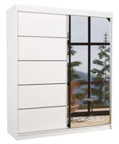Spinta ADRK Caro 180, balta, 58 cm x 180 cm x 215 cm, su veidrodžiu