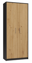 top e shop spinta - Spinta Oliv 2D, antracito/ąžuolo, 35 cm x 74 cm x 180 cm - 1 nuotrauka