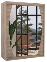 Spinta ADRK Alen 150, ruda/rusva, 58 cm x 150 cm x 200 cm, su veidrodžiu