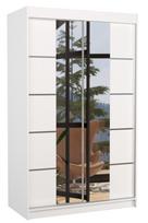 Spinta ADRK Genua 120, balta, 58 cm x 120 cm x 200 cm, su veidrodžiu