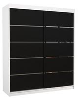 Spinta ADRK Spectra 180, skaidri/balta/juoda, 58 cm x 180 cm x 215 cm
