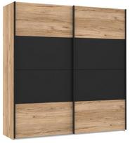 Spinta Forte Dalate DKSS32411-M267, ąžuolo/juoda, 62.9 cm x 200.1 cm x 210.5 cm