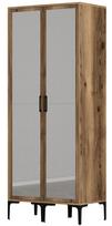 Spinta Kalune Design Kumsal RR, riešuto, 47.5 cm x 80 cm x 201.4 cm, su veidrodžiu
