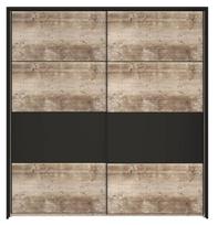 Spinta Forte OZLS723X9-C830, ąžuolo/juoda, 120.1 cm x 61.2 cm x 190.5 cm
